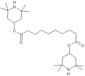 双(2,2,6,6-四甲基-4-哌啶基)癸二酸酯结构式