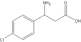 3-氨基-3-(4-氯苯基)丙酸结构式