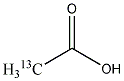 醋酸(2-13C)结构式