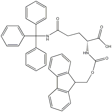 FMOC-N-三苯甲基-L-谷氨酰胺结构式