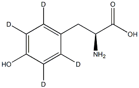 L-酪氨酸-苯基-d4结构式