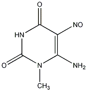 6-氨基-1-甲基-5-异亚硝基尿嘧啶结构式