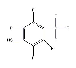 4-(三氟甲基)-2,3,5,6-四氟苯硫酚结构式