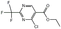 4-氯-2-三氟甲基嘧啶-5-羧酸乙酯结构式