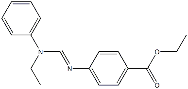 4-[[(乙基苯基氨基)亚甲基]氨基]苯酸乙酯结构式