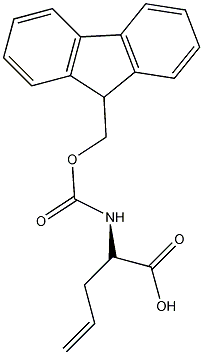 (R)-2-(芴甲氧羰基-氨基)-4-戊烯酸结构式