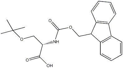 N-(9-芴甲氧羰酰基)-O-叔丁基-L-丝氨酸结构式