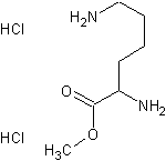 L-赖氨酸甲酯二盐酸盐结构式