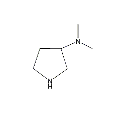 (3S)-(-)-3-(二甲氨基)吡咯烷结构式