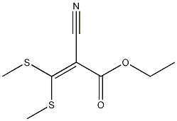 3,3-双(甲硫基)-2-氰基丙烯酸乙酯结构式