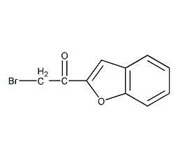 1-(1-苯并呋喃-2-基)-2-溴乙酮结构式