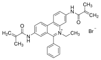 溴化乙锭-N,N'-双甲丙烯酰基酰胺结构式