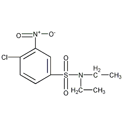 4-氯-N,N-二乙基-3-硝基苯磺酰胺结构式