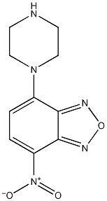 4-硝基-7-哌嗪苯并氧杂恶二唑结构式