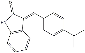 3-(4-异丙基亚苄基)吲哚-2-酮结构式