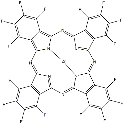 锌1,2,3,4,8,9,10,11,15,16,17,18,22,23,24,25-十六氟-29H,31H-酞菁结构式