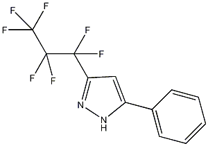 3-(七氟正丙基)-5-苯基吡唑结构式