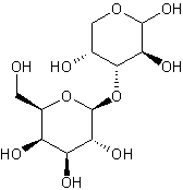3-O-β-D-吡喃半乳糖-D-阿戊糖结构式