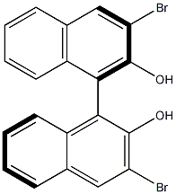 (R)-(+)-3,3'-二溴-1,1'-双-2-萘醇结构式