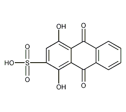1,4-二羟基蒽醌-2-磺酸结构式