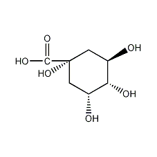 (-)-奎尼酸结构式