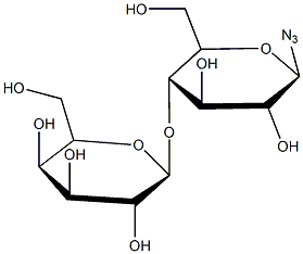 1-叠氮-1-脱氧-β-D-乳吡喃糖苷结构式