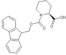 (S)-1-Fmoc-哌啶-2-羧酸结构式
