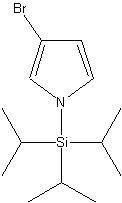 3-溴-1-(三异丙基硅烷)吡咯结构式