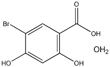 5-溴-2,4-二羟基苯甲酸单水结构式