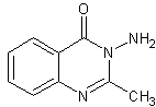 3-氨基-2-甲基-4(3H)喹唑啉酮结构式