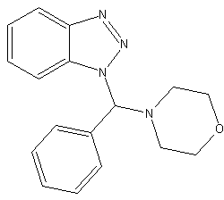 (4-吗啉基苯甲基)苯并三唑结构式