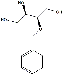 (2R,3R)-(−)-2-苄氧基-1,3,4-丁三醇结构式