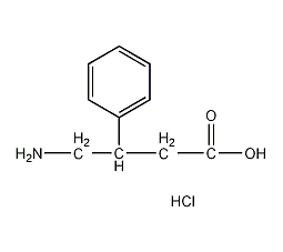 4-氨基-3-苯基丁酸盐酸盐结构式