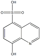 8-羟基-5-喹啉磺酸水合物结构式