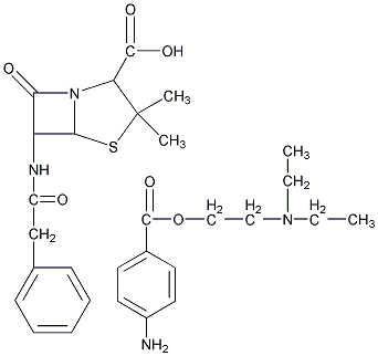 普鲁卡因青霉素结构式