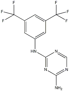 2-氨基-4-[3,5-双(三氟甲基)苯]氨基-1,3,5-三嗪结构式