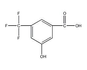 3-羟基-5-(三氟甲基)苯甲酸结构式