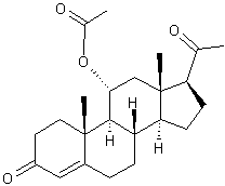 11α-孕酮醋酸盐结构式