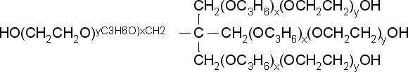 季戊四醇丙氧基/乙氧基化物结构式