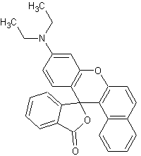 6'-(二乙基氨)-1',2'-苯并呋喃结构式