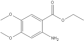 2-氨基-4,5-二甲氧基苯甲酸乙酯结构式