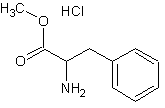DL-苯基丙氨酸甲酯盐酸盐结构式