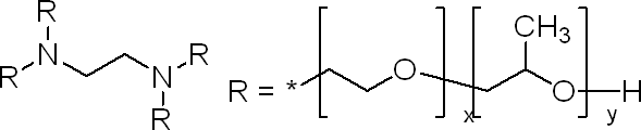 甲基环氧乙烷与1,2,-乙二胺和环氧乙烷的聚合物结构式