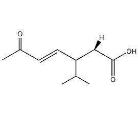 (3ξ,4E)-3-异丙基-6-氧代-4-庚烯酸结构式