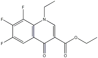 1-乙基-6,7,8-三氟-1,4-二氢-4-氧代-3-喹啉甲酸乙酯结构式