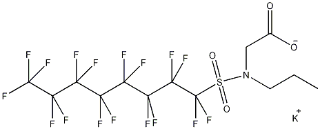 N-[(十七氟辛基)磺酰基]-N-丙基甘氨酸钾结构式