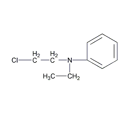 N-乙基-N-氯乙基苯胺结构式