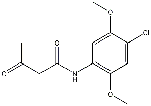 乙酰乙酰-4-氯-2,5-二甲氧基苯胺结构式