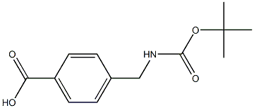 4-(叔丁氧基羰基氨基甲基)苯甲酸结构式