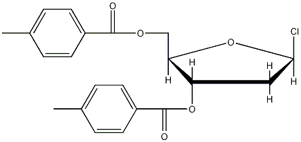 3,5-二-O-(对甲苯酰)-2-脱氧-α-D-呋喃核糖氯结构式